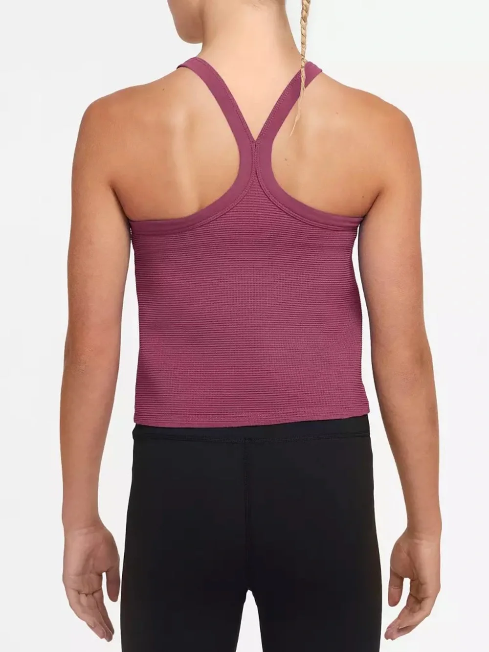 NWT Nike Girls' High-Neck Bra Tank Top | SWEET BEET/WHITE | Size L